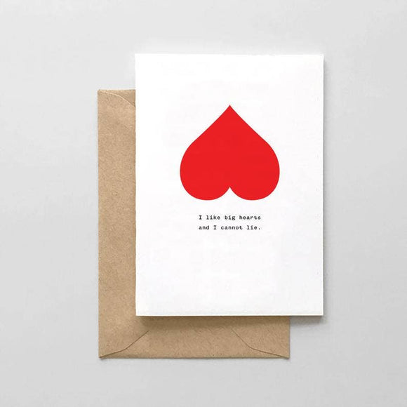 Spaghetti & Meatballs - I Like Big Hearts and I Cannot Lie - Valentine's Day Card