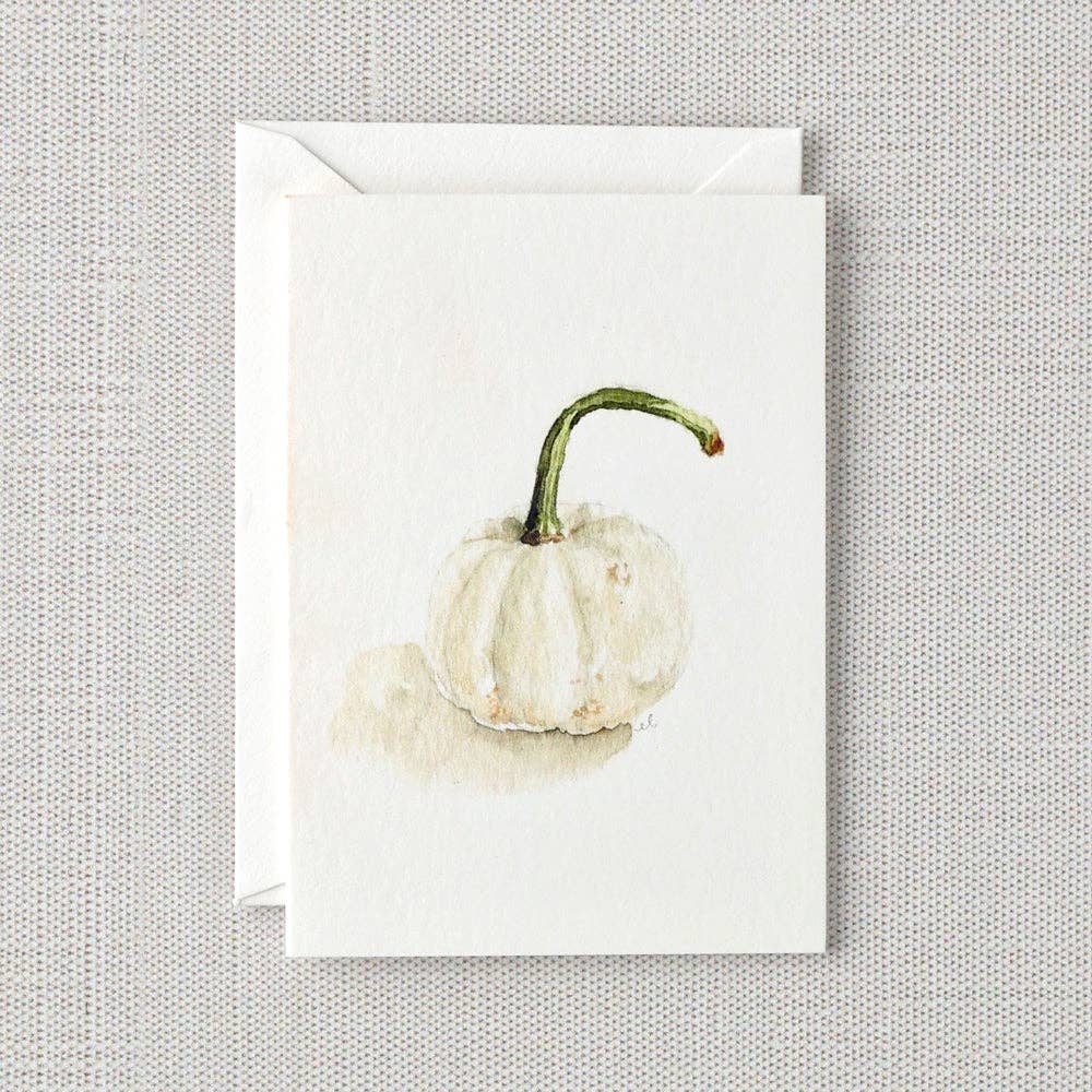 emily lex studio - White pumpkin mini notecard