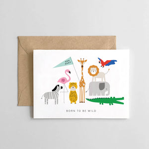 Spaghetti & Meatballs - Born to be Wild - New Baby Card