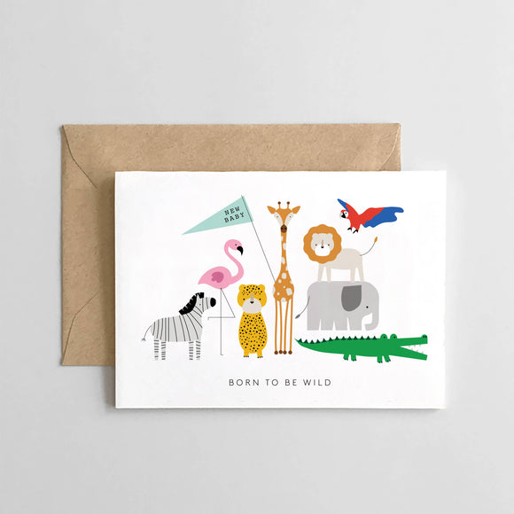 Spaghetti & Meatballs - Born to be Wild - New Baby Card