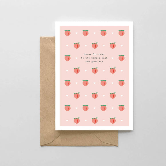 Spaghetti & Meatballs - Happy Birthday to the Badass With a Good Ass Card
