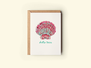 The Shelley Society - Shello There Seashell Beach Coastal Punny Greeting Card