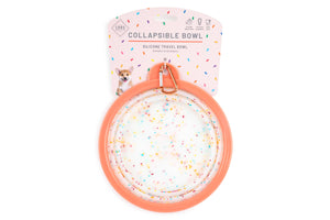 Core Home - Wild & Woofy 35oz Collapsible Confetti Bowl – Coral