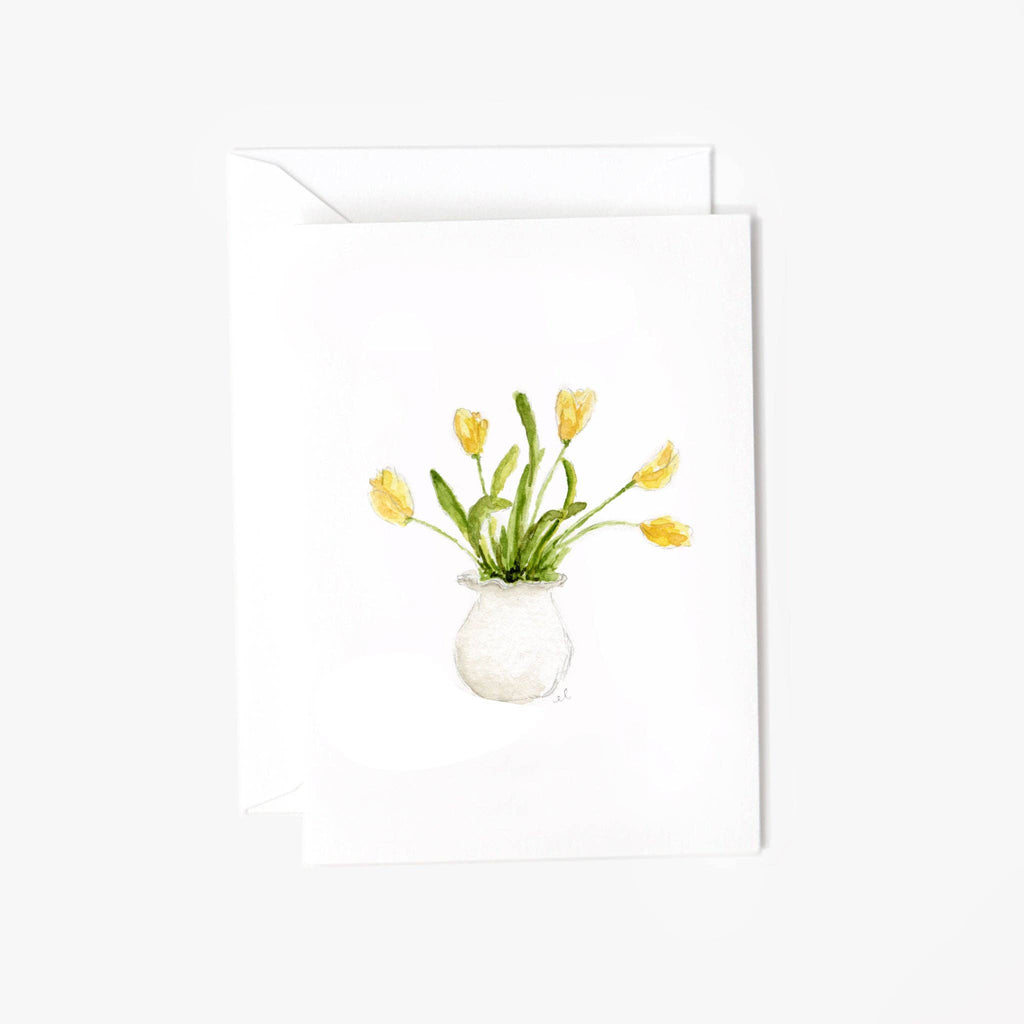 emily lex studio - Yellow tulips mini notecard
