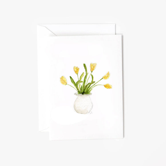emily lex studio - Yellow tulips mini notecard