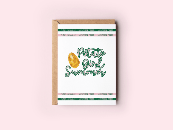 The Shelley Society - Potato Girl Summer Cuties for Carbs Greeting Card
