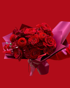 All red flower bouquet 