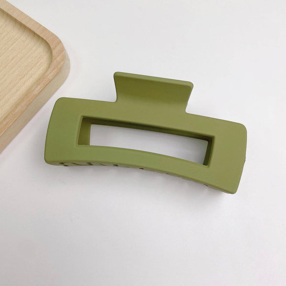 Rectangle Claw Clips: Olive